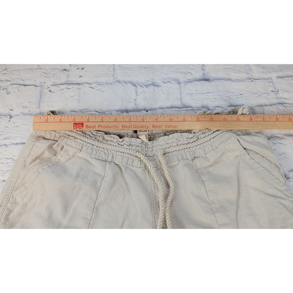 Roxy Boardriders Womens Linen Drawsting Pants with Pockets Size Xl Beach Pants - Picture 3 of 8